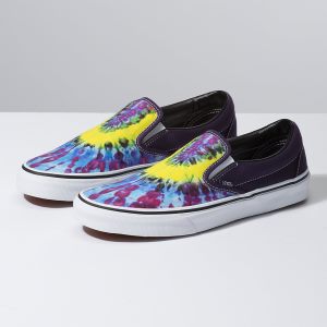 Vans Bayan Kaykay Ayakkabısı Tie Dye Slip-On Beyaz | 64276-344